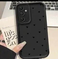 ハート模様 ブラック iPhonex ／ xs ケース