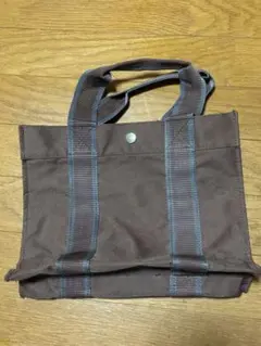 ブラウン キャンバス トートバッグ