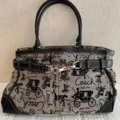Coach /コーチ　トートバッグ バンドバッググレー/ブラック A４対応