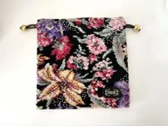 FELLER 花柄巾着ポーチ