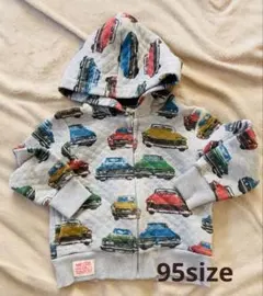 男の子　パーカー　秋冬　95 厚手パーカー FUNNYSTORY 車　かっこいい