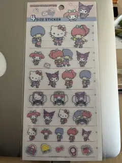 ハローキティ×クロミ×マイメロ×キキララ　4サイズステッカー　（海外正規品）