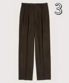 AURALEE BABY CAMEL FLANNEL 2-TUCK SLACKSのサムネイル
