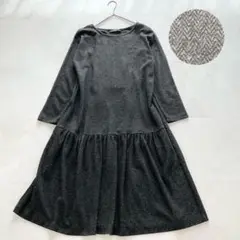 人気✨ウィークエンドマックスマーラ　ヘリンボーン　ギャザー切替ワンピース20AW