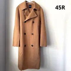 45R フロートアルパカ縮絨ハーフコート ダッフルコート ブラウン
