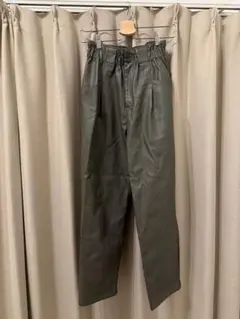 F／LEATHER GATHER パンツ／マウジー（MOUSSY）