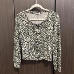 ヒョウ柄 長袖カーディガン