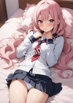 アニメファンアート JK グラビア A4 ポスター イラスト ★00105160