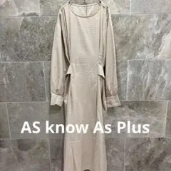 アズノゥアズプラス ギンガムチェック シャツワンピース ロング F a67
