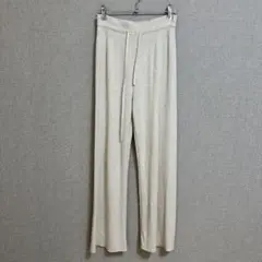 UNIQLO ユニクロ ウォッシャブルニットリブパンツ M ナチュラル