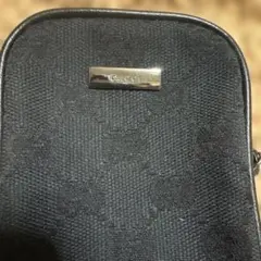 希少⭐︎GUCCI 紺 シェリーライン マイクロシマ ロゴ金具 ショルダー
