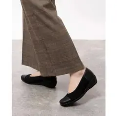 fitfit撥水バイカラーパンプス2 （ブラック×ブラック）