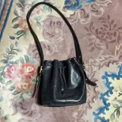 超希少❗️old coach スエード 巾着 ショルダーバッグ ブラック 9012