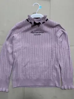 【美品】メゾピアノジュニア ハイネックニット リボン M