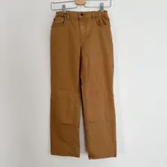 ブラウン ストレートパンツ ウエストゴム L ストレッチ チノパン カジュアル