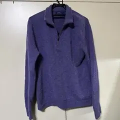 Polo Ralph Lauren 紫 ジップアップセーター M
