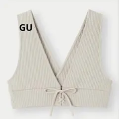 【美品】GU 2WAYレースアップビスチェ ナチュラルベージュSのサムネイル