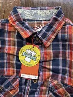 新品 未使用品 KRIFF MAYERリネンシャツ（ハーフ袖）チェック