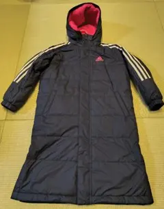 adidas ベンチコート ネイビー ピンク　120センチ