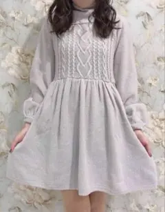 あい様専用　evelyn ケーブルニットタートルネックワンピース