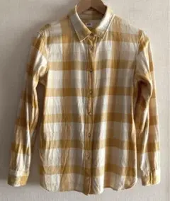 ユニクロ　UNIQLO 長袖　シャツ　チェック　M