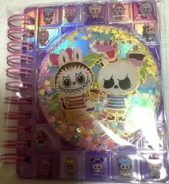 ラブブ　シャカシャカ　フレーク　メモ　メモ帳　ノート　シール　オーロラ