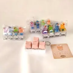 カチカチキーホルダー光るあひるちゃん＆クマ型ピンク