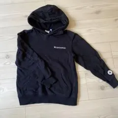 CONVERSE ブラック パーカー フード付き　140