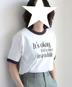 【CEPO】セポ/ロゴプリント /リンガーTシャツ /ホワイト/size:Mのサムネイル