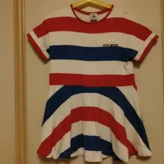 PETIT BATEAU ストライプ 半袖ワンピース 110cm