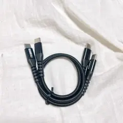 USB Type C ケーブル 0.3M 【2本組】 PD対応 60W 急速充電