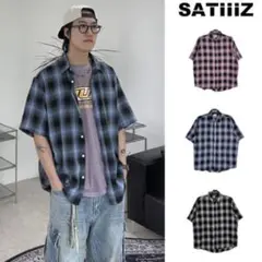 【SATIIIZ】Retaon Checkered Short Sleeve
