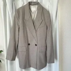 H&Mチェック柄 テーラードジャケット