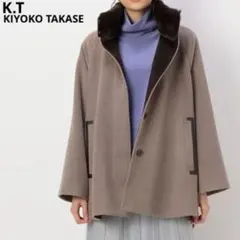 【K.T KIYOKO TAKASE】　アンゴラウールAラインショートコート　9