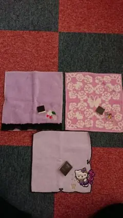 ANNA SUI 紫色タオル ハンカチセットのサムネイル