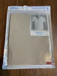 エアリズム　マイクロメッシュ　Vネック　半袖　メンズ　Sサイズ