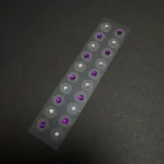 【まとめ買いがお得】耳つぼジュエリー20粒　パープル&シルバーストーン　【28】