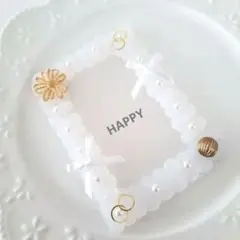 ホイップトレカケースデコ　Ｂ8サイズ　クリアホイップ　硬質ケース　　ゴールド系