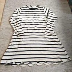 devirock デビロック スカラップチュニック ボーダー　カットソー 150