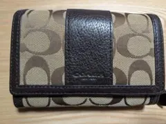 COACH　コーチ　折財布　ミニウォレット　シグネチャー　ブラウン 未使用