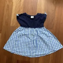 SIMPLE FREE ワンピース 80cm ネイビー チェックのサムネイル