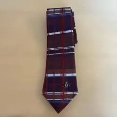 【匿名】Vivienne Westwood ネクタイ チェック柄 シルク100%のサムネイル