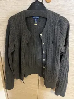 ラルフローレンダークグレー ニット カーディガン