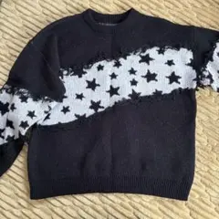 星柄 ニットセーター グランジ y2k Lサイズ