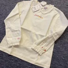 新品　ミキハウス　mikihouse 花柄　襟付き　長袖　ロンT 120