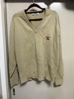 さ*福様 【BURBERRY】バーバリー カーディガン ベージュ 100%羊毛