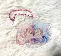 桃豆こまもち先生 アクリルキーホルダー - メルカリ