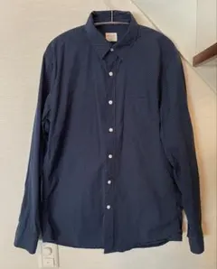 バックナンバーBACK NUMBER 紺 水玉 カジュアルシャツ メンズL