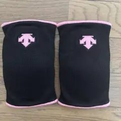 バレーボール　肘サポーター 黒とピンク 2個セット