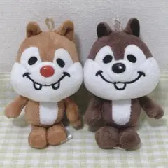 ラフスケッチ　チップ　デール ぬいぐるみ ストラップ
